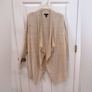 Eileen Fisher full fashioned, waterfall, cardigan. Womens L, Wool blend, EUC